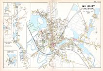Millbury Town 1, Cominsville Town, Buffumville Town, Oxford North Village, Howarth's Town, Worcester County 1898